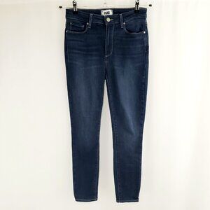 PAIGE Hoxton Ankle Jeans Size 28 Blue Stretch Waist Pockets 27" Inseam